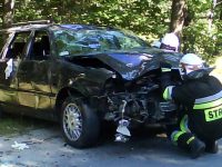 strażak wrak auto strażak wrak auto