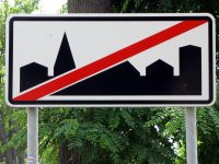 znak koniec terenu zabudowanego znak koniec terenu zabudowanego
